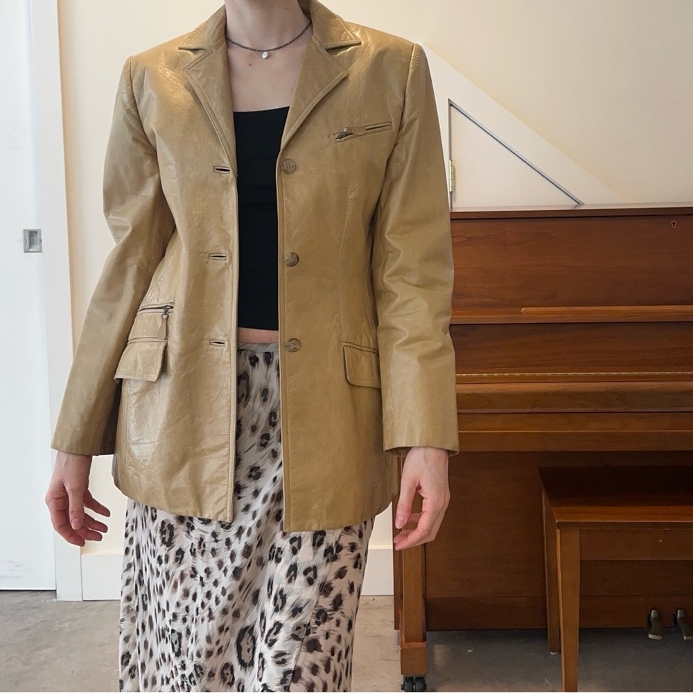 Oscar de la Renta leather jacket